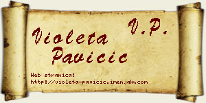 Violeta Pavičić vizit kartica